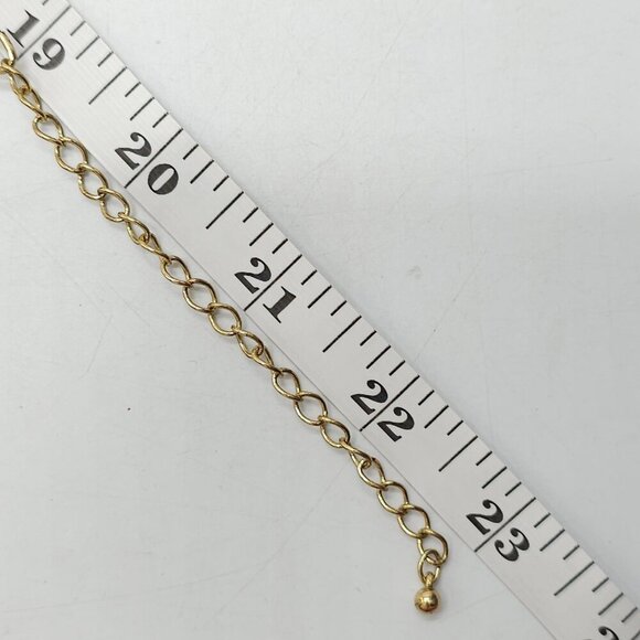 Macys Gold Blue Beaded Statement Necklace With Crystal Mint Green Accents Heavy - Picture 7 of 7